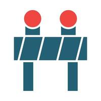 Road Block Vector Glyph Two Color Icon For Personal And Commercial Use.