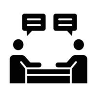 Meeting Vector Glyph Icon For Personal And Commercial Use.