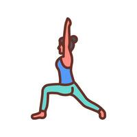 Lunge Pose Icon in vector. illustration vector
