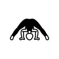 prasarita padottanasana icono en vector. ilustración vector