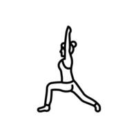 Lunge Pose Icon in vector. illustration vector