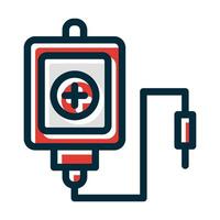 Blood Transfusion Vector Thick Line Filled Dark Colors Icons For Personal And Commercial Use.