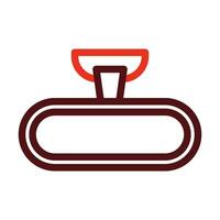 Rearview Vector Thick Line Two Color Icons For Personal And Commercial Use.