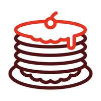 Pancake Vector Thick Line Two Color Icons For Personal And Commercial Use.Pancake Vector Thick Line Two Color Icons For Personal And Commercial Use.