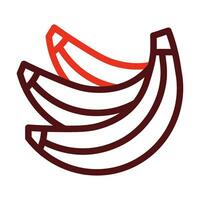 Banana Vector Thick Line Two Color Icons For Personal And Commercial Use.