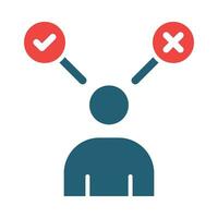 Decision Making Vector Glyph Two Color Icon For Personal And Commercial Use.