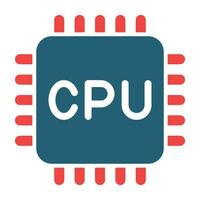 Cpu Vector Glyph Two Color Icon For Personal And Commercial Use.