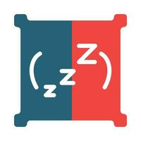 Pillow Vector Glyph Two Color Icon For Personal And Commercial Use.