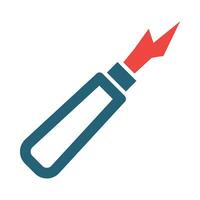 Seam Ripper Vector Glyph Two Color Icon For Personal And Commercial Use.