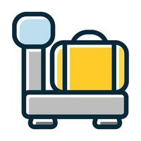 Luggage Scale Vector Thick Line Filled Dark Colors Icons For Personal And Commercial Use.