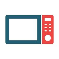 Microwave Vector Glyph Two Color Icon For Personal And Commercial Use.