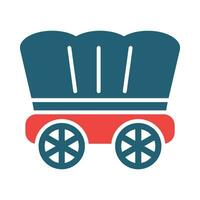 Carriage Vector Glyph Two Color Icon For Personal And Commercial Use.