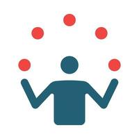 Juggling Ball Vector Glyph Two Color Icon For Personal And Commercial Use.