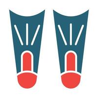 Fins Vector Glyph Two Color Icon For Personal And Commercial Use.