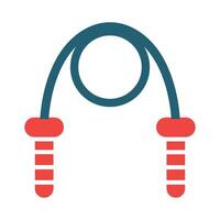 Skipping Rope Vector Glyph Two Color Icon For Personal And Commercial Use.