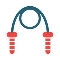 Skipping Rope Vector Glyph Two Color Icon For Personal And Commercial Use.