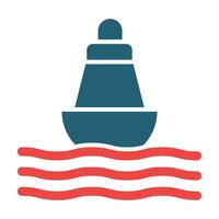 Buoy Vector Glyph Two Color Icon For Personal And Commercial Use.