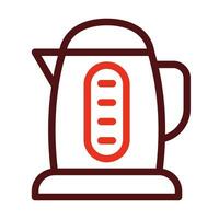 Kettle Vector Thick Line Two Color Icons For Personal And Commercial Use.