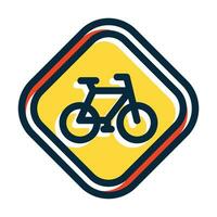 Bicycle Vector Thick Line Filled Dark Colors Icons For Personal And Commercial Use.