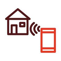 Home Automation Vector Thick Line Two Color Icons For Personal And Commercial Use.