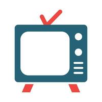 Tv Vector Glyph Two Color Icon For Personal And Commercial Use.