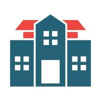 School Vector Glyph Two Color Icon For Personal And Commercial Use.