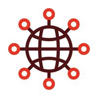 Network Vector Thick Line Two Color Icons For Personal And Commercial Use.