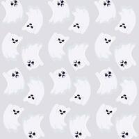Halloween ghost character pattern background Vector illustration