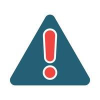 Warning Vector Glyph Two Color Icon For Personal And Commercial Use.