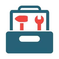 Toolbox Vector Glyph Two Color Icon For Personal And Commercial Use.