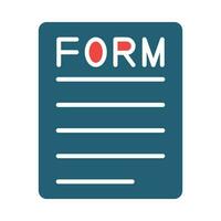 Form Vector Glyph Two Color Icon For Personal And Commercial Use.