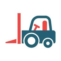 Forklift Vector Glyph Two Color Icon For Personal And Commercial Use.