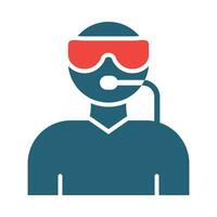 Scuba Vector Glyph Two Color Icon For Personal And Commercial Use.