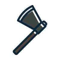 Axe Vector Thick Line Filled Dark Colors Icons For Personal And Commercial Use.