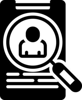 solid icon for applicant vector