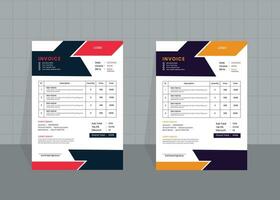 free vector geometric shape invoice design template