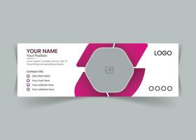 corporate email signature design template free vector. vector