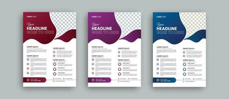 free vector modern business flyer set.