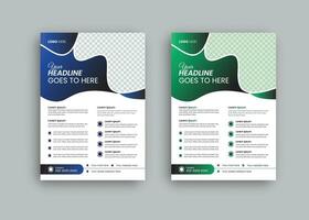 Modern minimalist leaflet set free vector