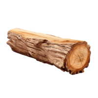 ai generative Wood log isolated on transparent background png