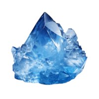 ai generative Blue crystal isolated on transparent background png