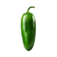 ai generative Green jalapeno pepper isolated on transparent background png