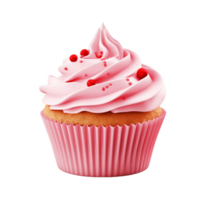 ai generativ Cupcake isoliert auf transparent Hintergrund. png