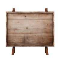 ai generative Wooden billboard isolated on transparent background. png