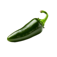 ai generative Green jalapeno pepper isolated on transparent background png