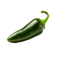 ai génératif vert jalapeno poivre isolé sur transparent Contexte png