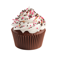 ai generativ Cupcake isoliert auf transparent Hintergrund. png