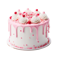 ai generative Birthday cake isolated on transparent background png