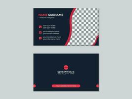 Minimal business card template  or visiting card design vector