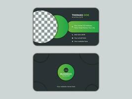 Gradient color modern business card template design vector